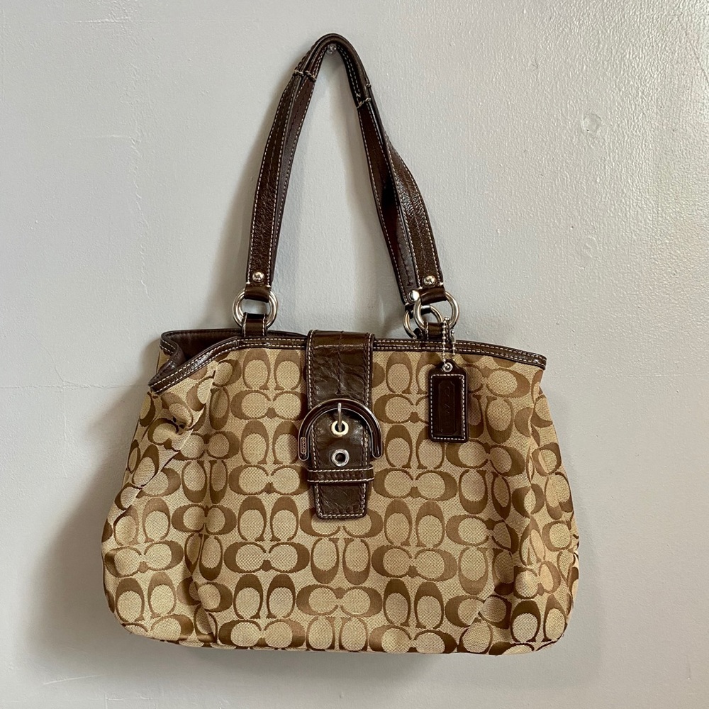 Coach canvas shoulder bag